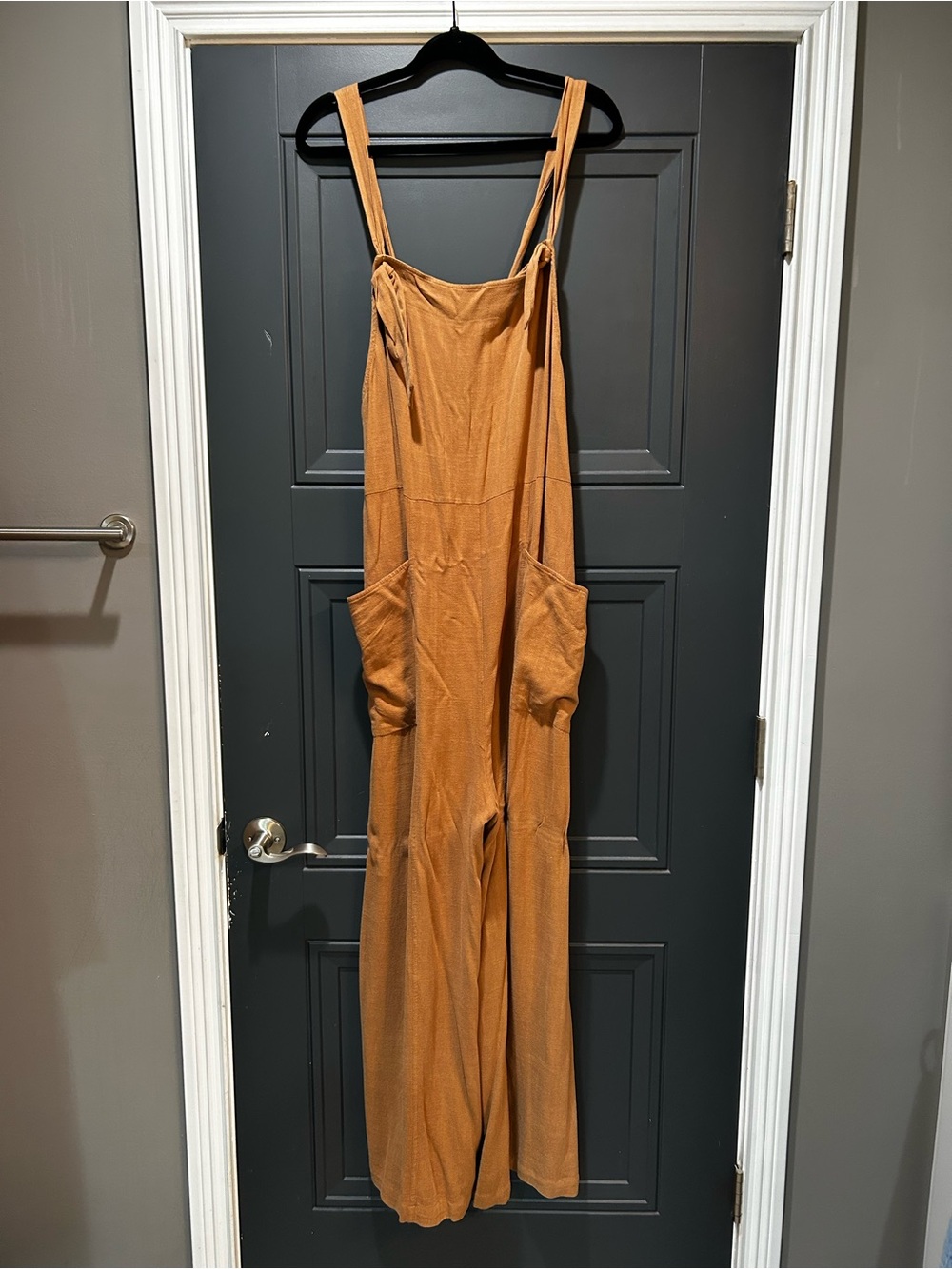 Women's Relaxed Wide-Leg Jumpsuit in Rust